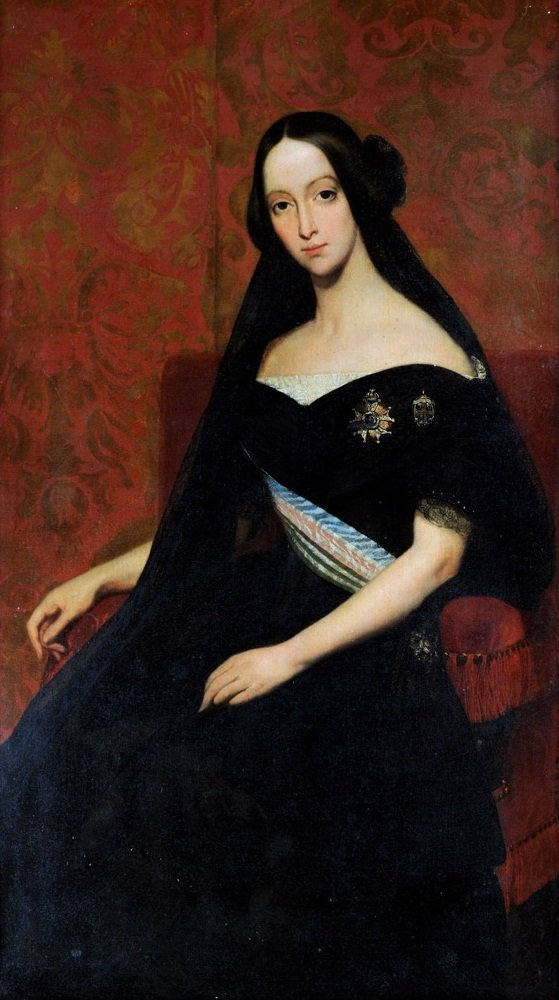 Portrait of the Princess of Joinville - D. Francisca de Braganca av Francois Rene Moreau