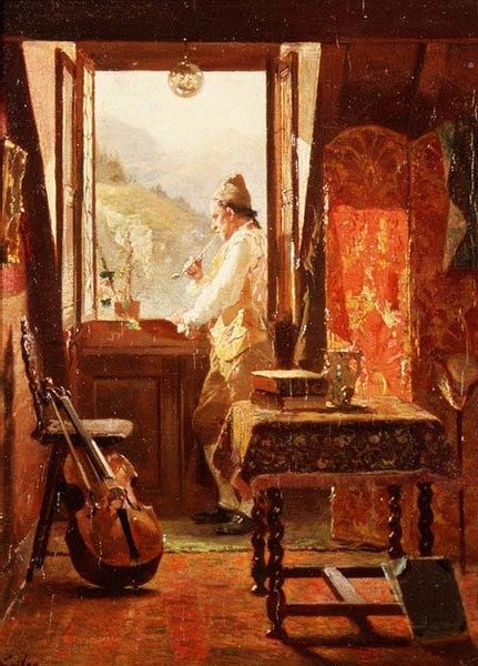Vid fönstret av Francois Adolphe Grison