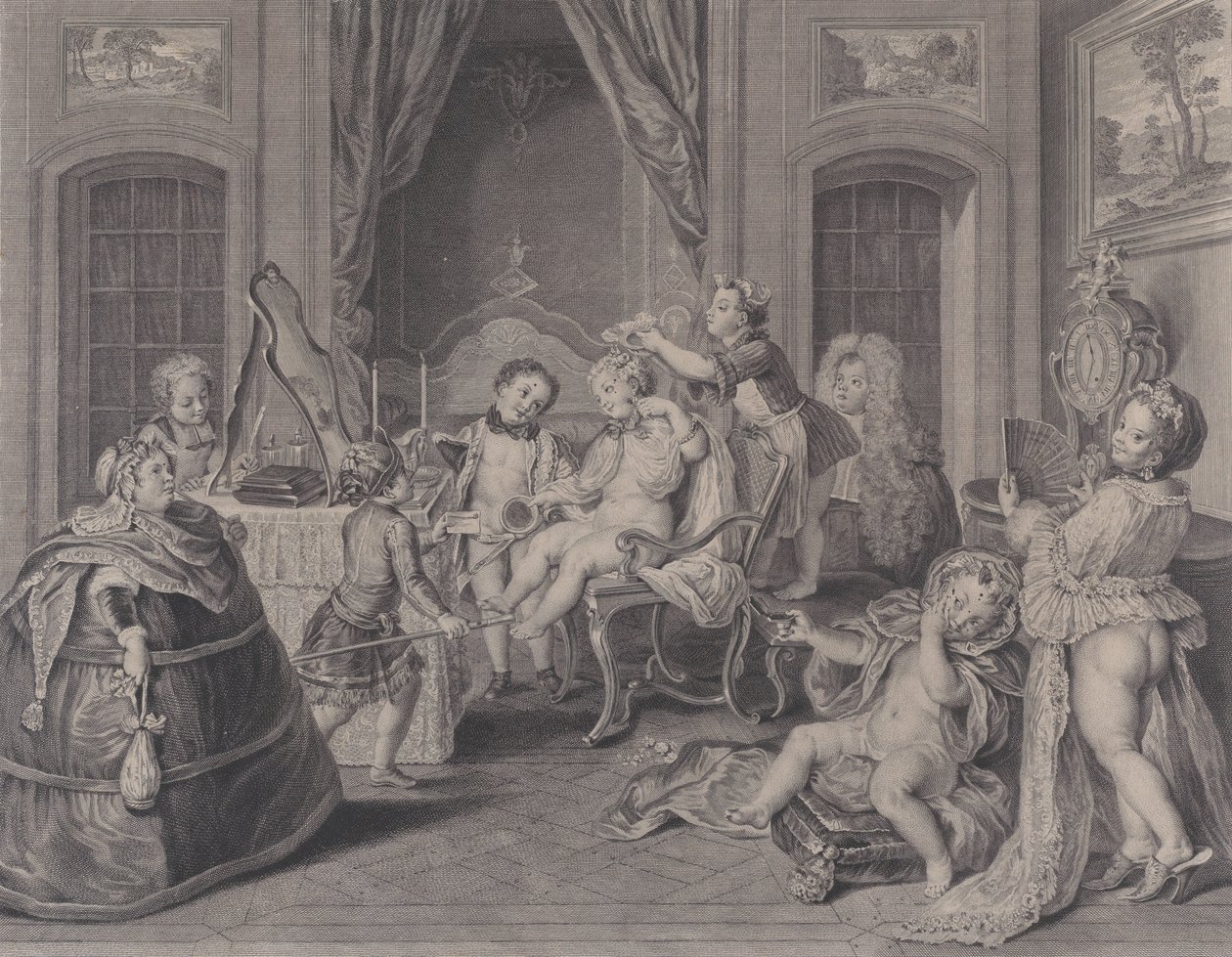 Barnspel Barnspel, 1731. av Francois Bernard Lepicie