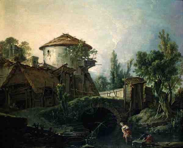 Väderkvarnen, ca 1750 (olja på duk) av François Boucher