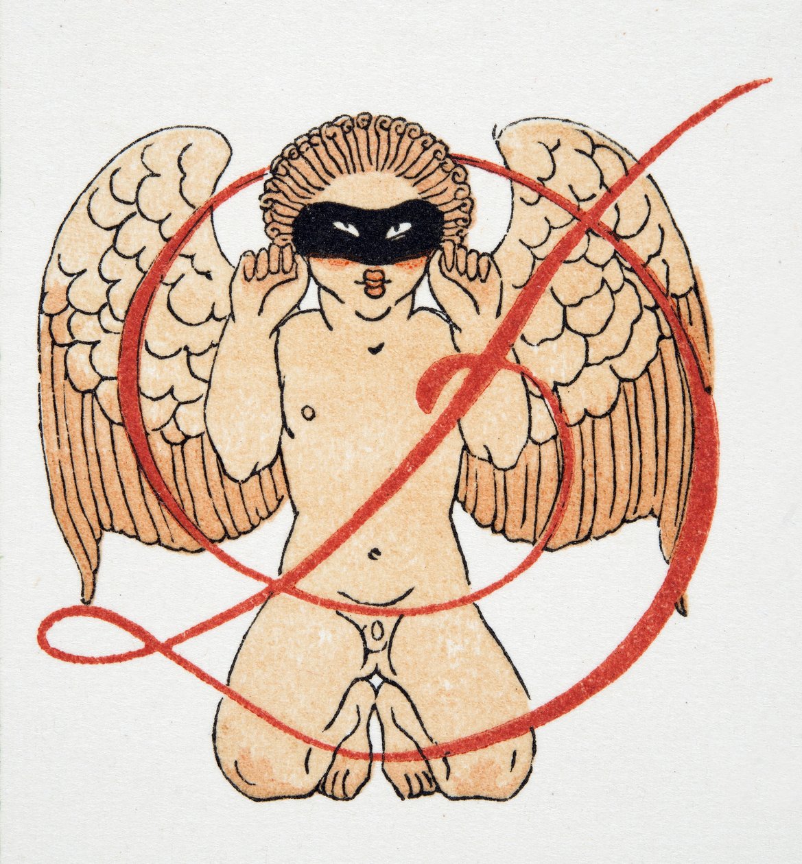 Cupid, pub. 1922 (stenciltryck) av Francois Louis Schmied