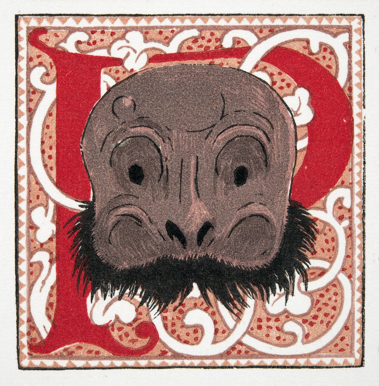 FaceMask, pub. 1922 (stenciltryck) av Francois Louis Schmied