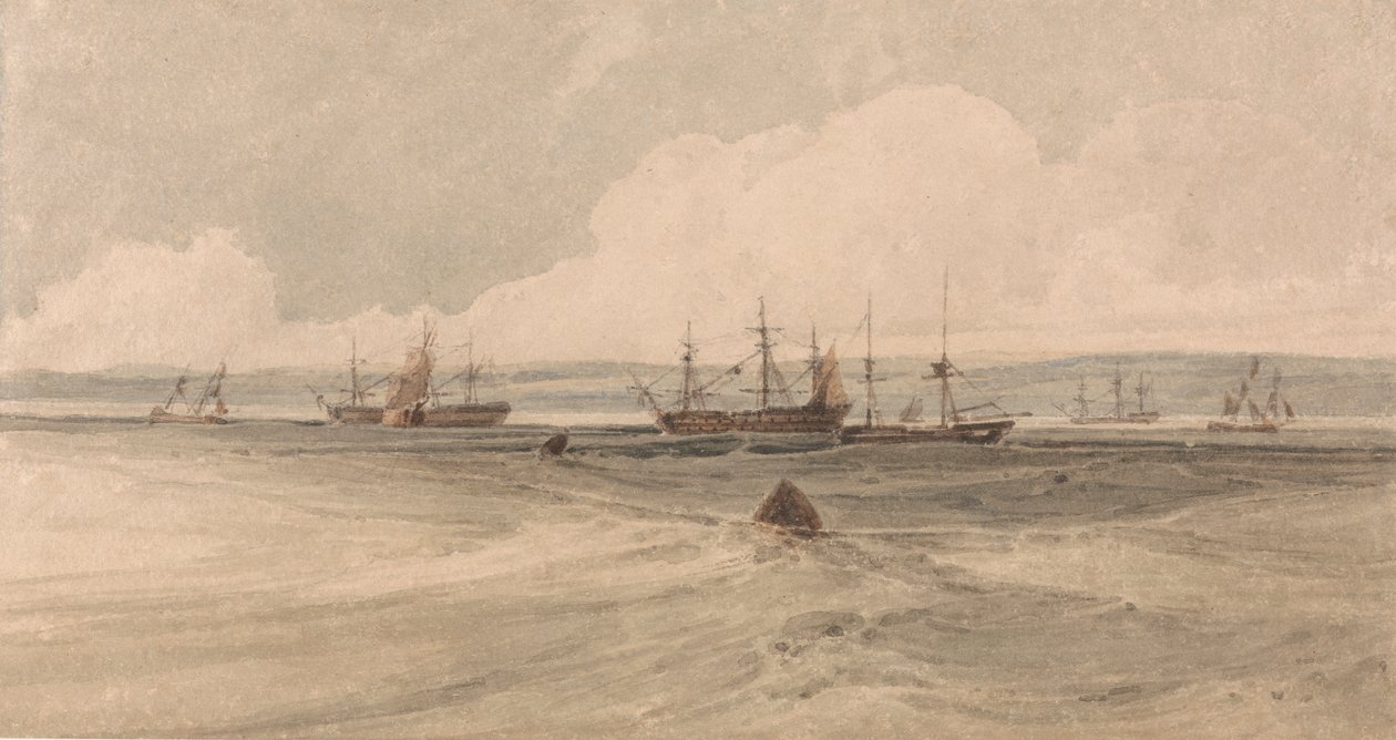Utsikt över Sheerness av Francois Louis Thomas Francia