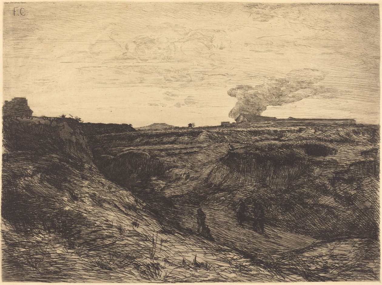 Stenbrott nära Montmartre av Francois Nicolas Chifflart