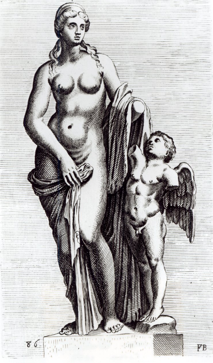 Heavenly Venus, ca 1653 (etsning) (bw foto) av Francois Perrier