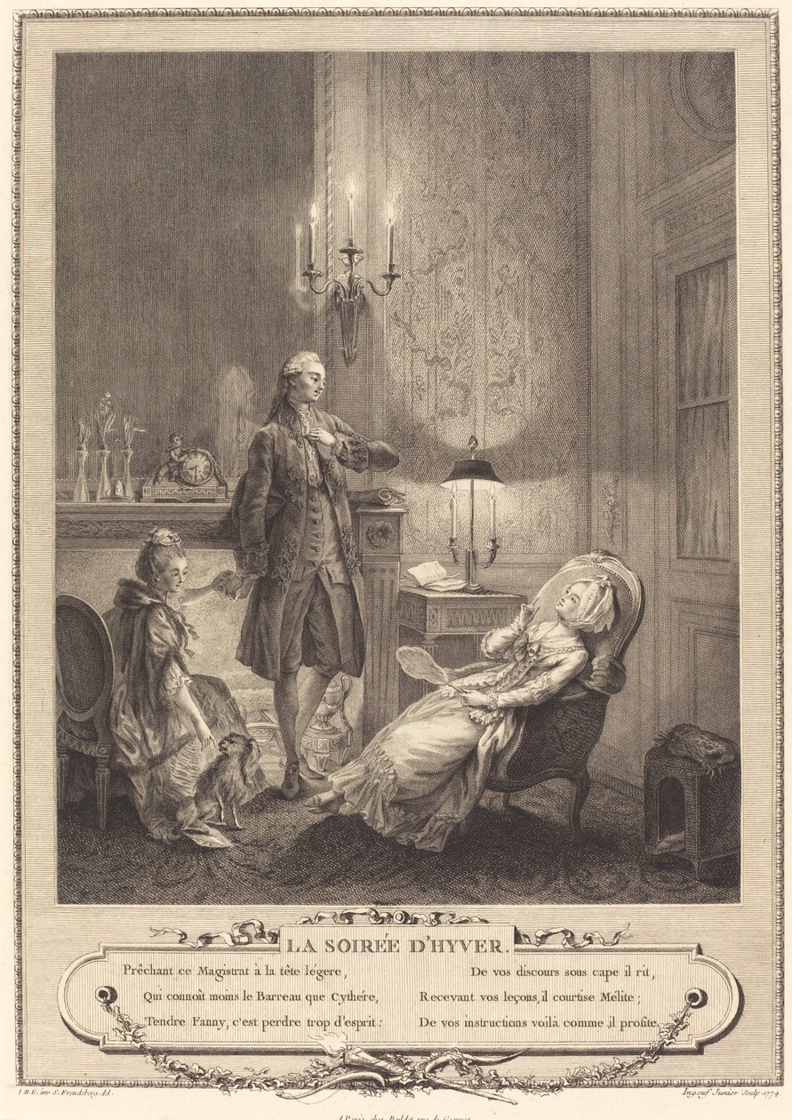 Vinterkvällen av Francois Robert Ingouf after Sigmund Freudenberger