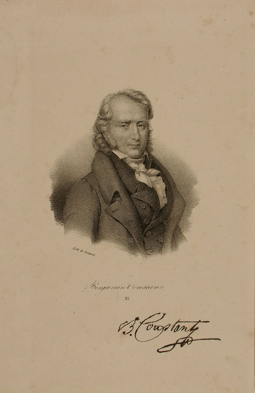 Henri Benjamin Constant de Rebecque (1767-1830) av Francois Seraphin Delpech