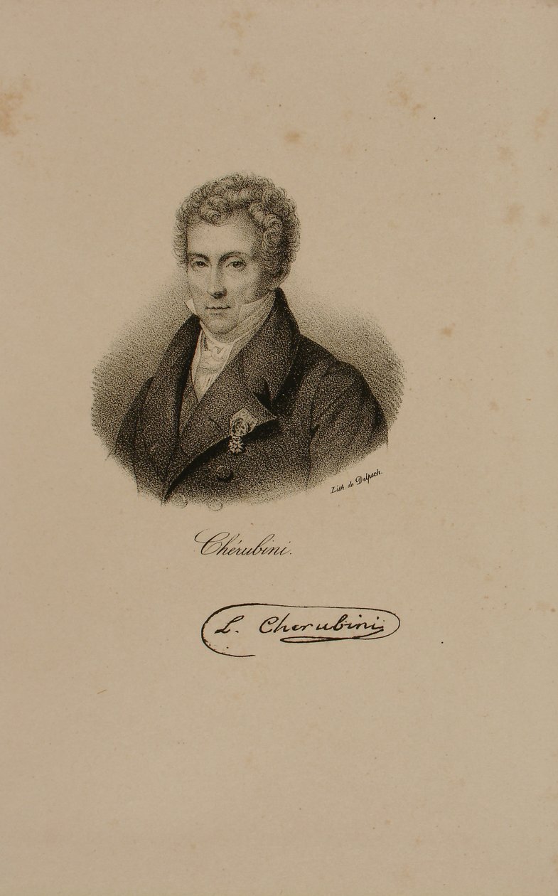 Luigi Cherubini (1760-1842) av Francois Seraphin Delpech