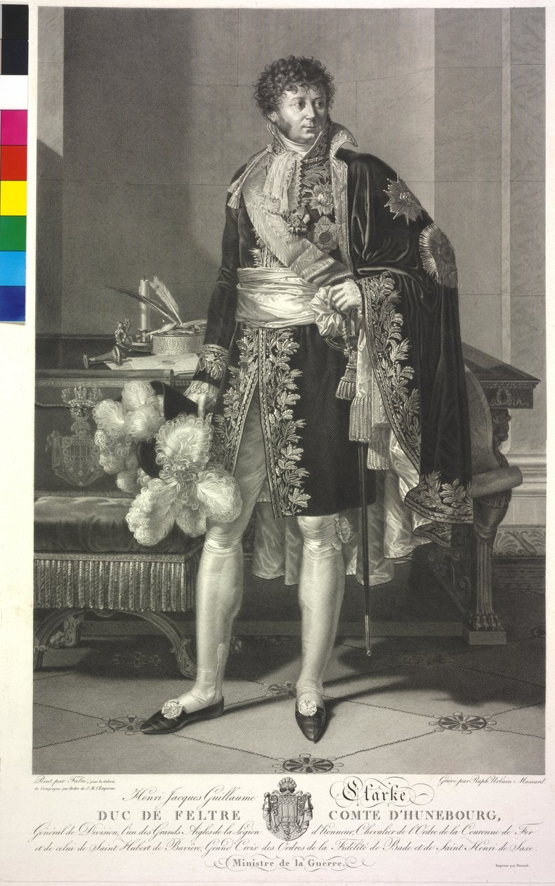Hertigen av Feltre Clarke (etsning) av Francois Xavier Fabre