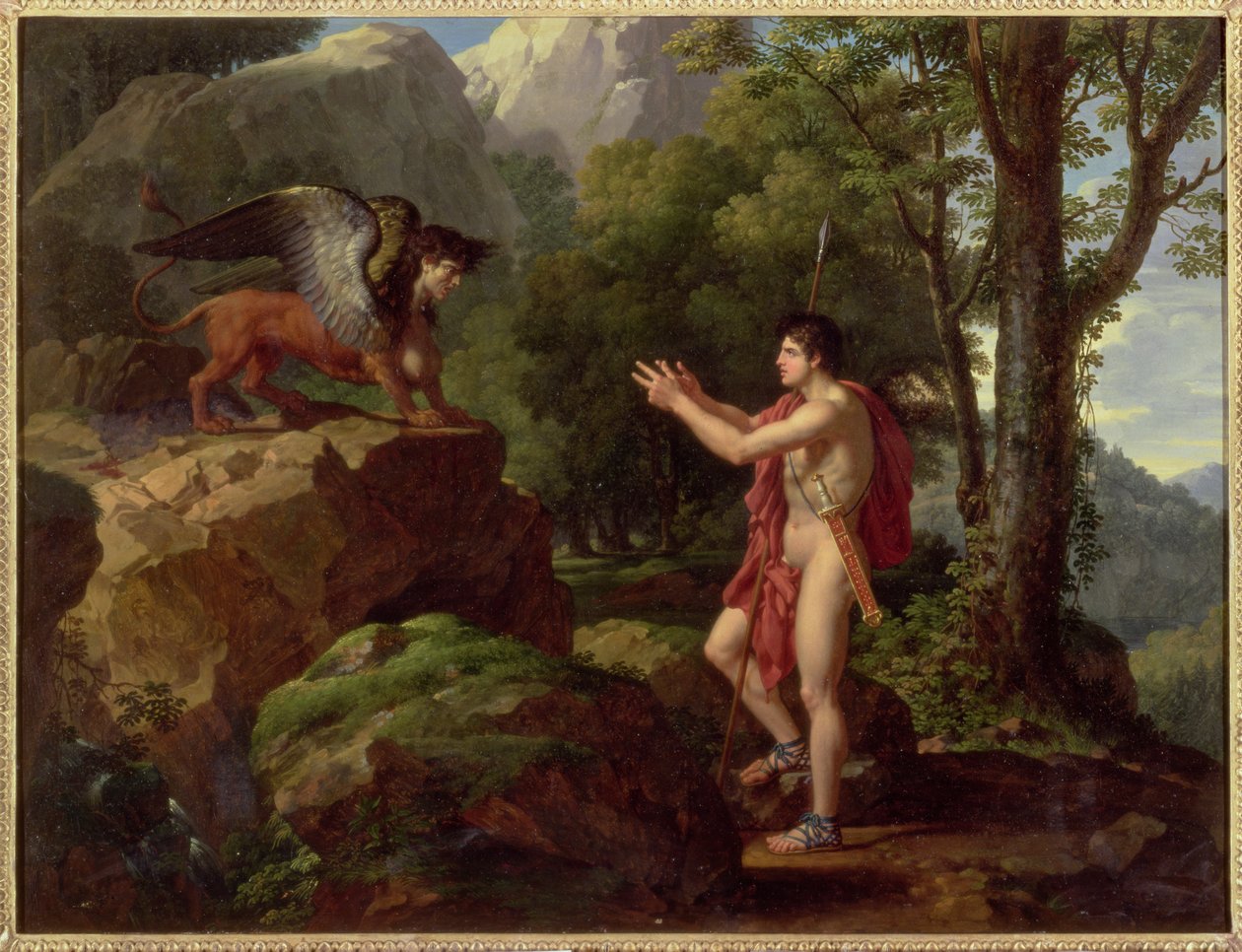 Oidipus och sfinxen, c.1806-08 av Francois Xavier Fabre