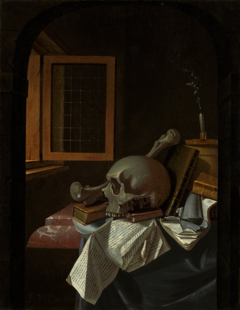 Vanitas stilleben av Francois van Daellen