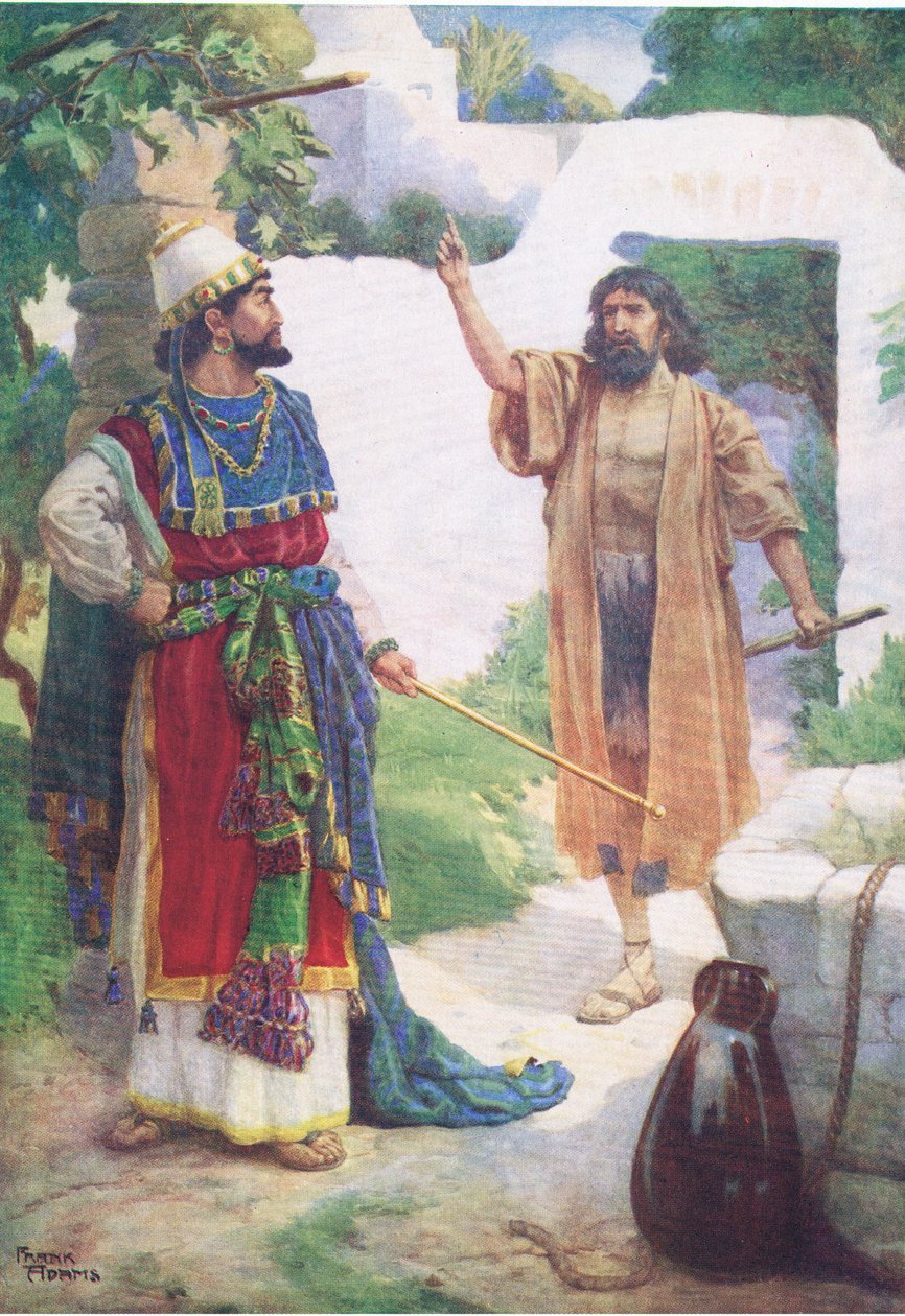 Naboths Vineyard, från The Bible Picture Book utgiven av Thomas Nelson, c.1950 av Frank Adams