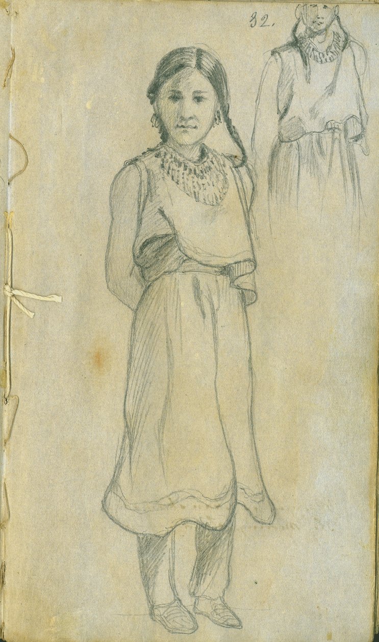 Indianskvinna, 1851 av Frank Blackwell Mayer