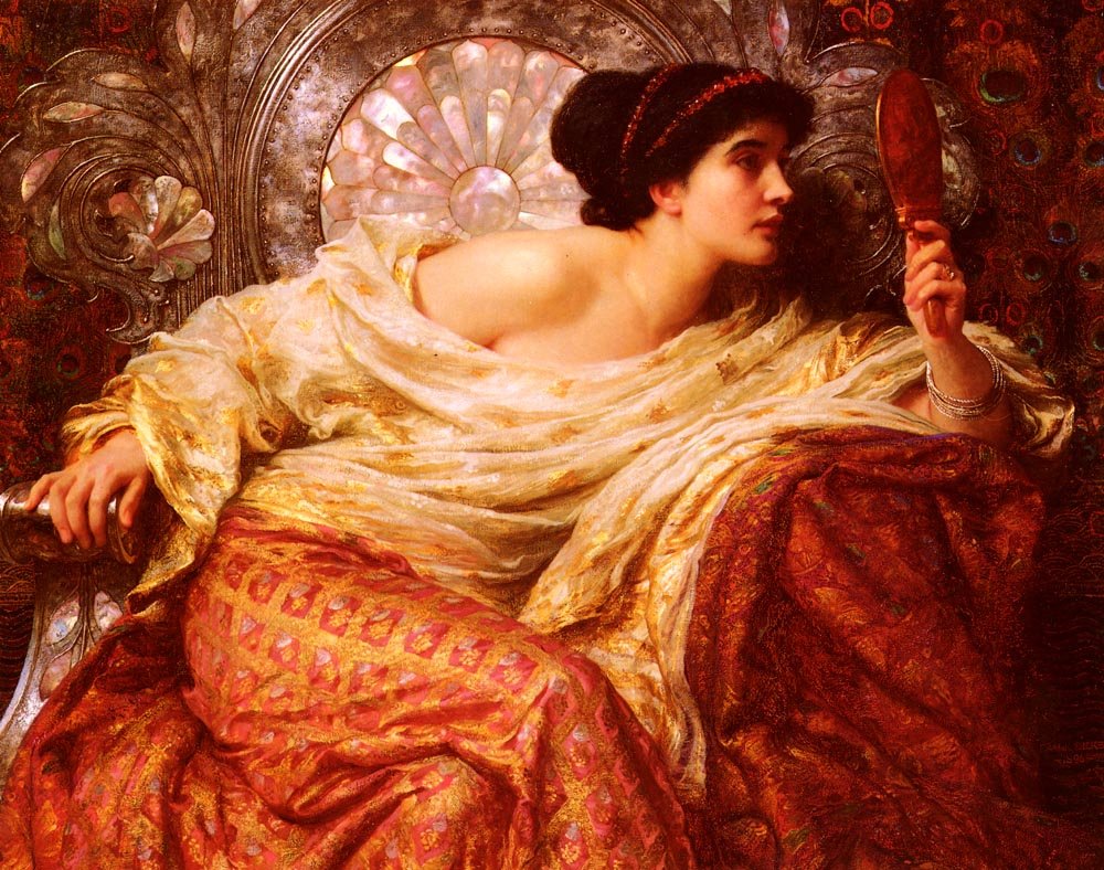 The Mirror av Frank Dicksee