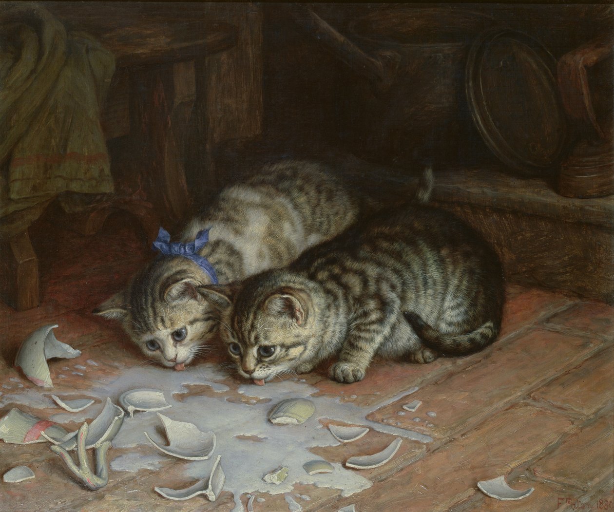 Det är ingen idé att gråta över spilld mjölk, 1880 av Frank Paton