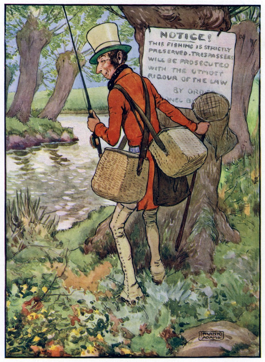 Three Jolly Fishermen (färglitografi) av Frank Adams