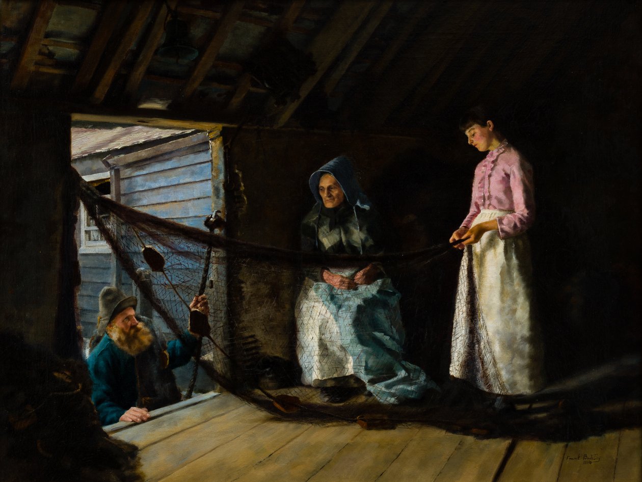 Mending Fathers Nests, 1884 av Frank Bodilly