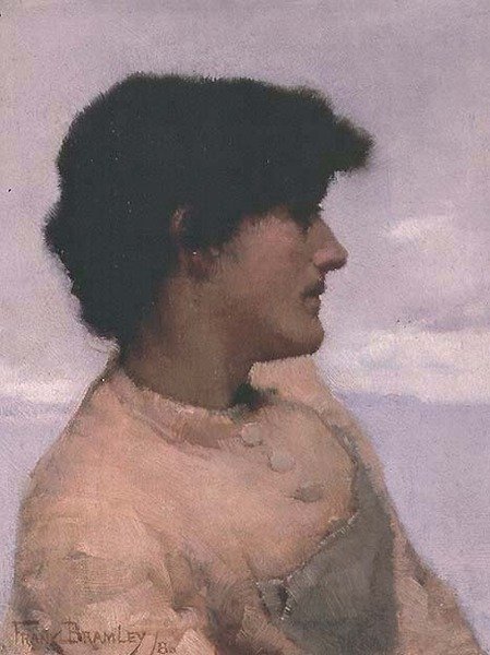 Figurstudie, Newlyn av Frank Bramley