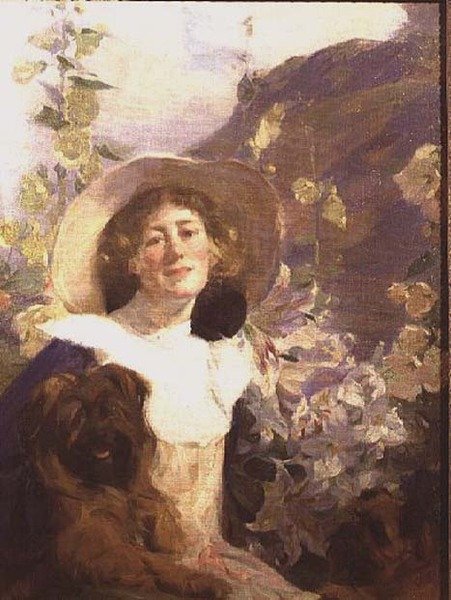 Konstnärens fru Katherine av Frank Bramley