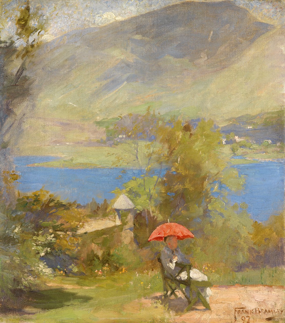 Konstnärens fru på Grasmere av Frank Bramley
