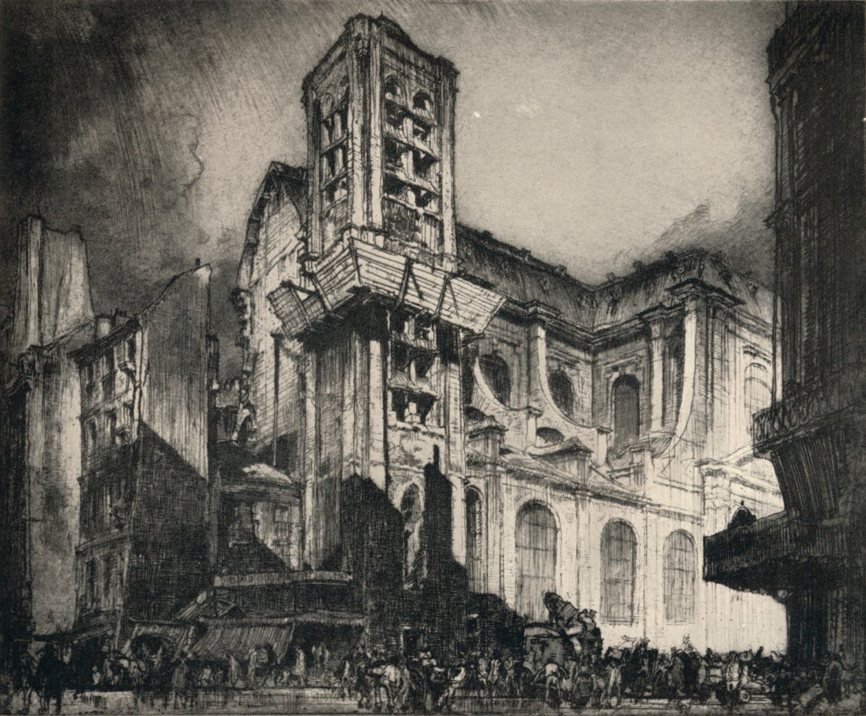"S:t Nicholas-du-Chardonnet-kyrkan", 1915 av Frank Brangwyn