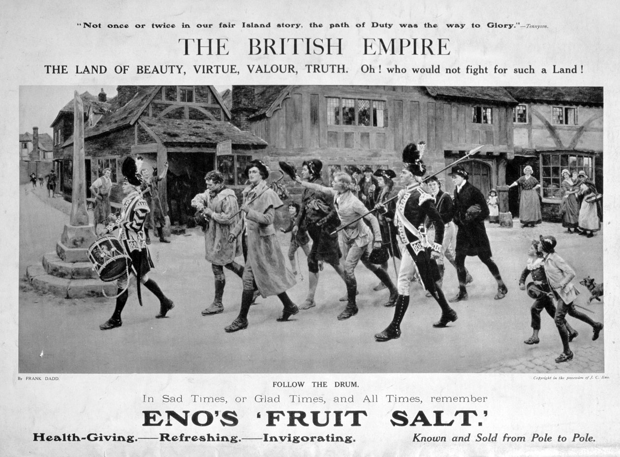Enos fruktsaltannons, 1914. av Frank Dadd