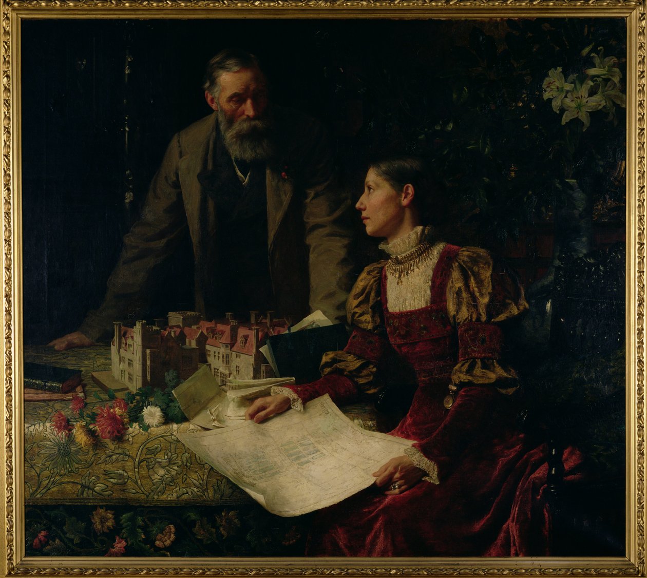 Husbyggarna, 1879 av Frank Dicksee