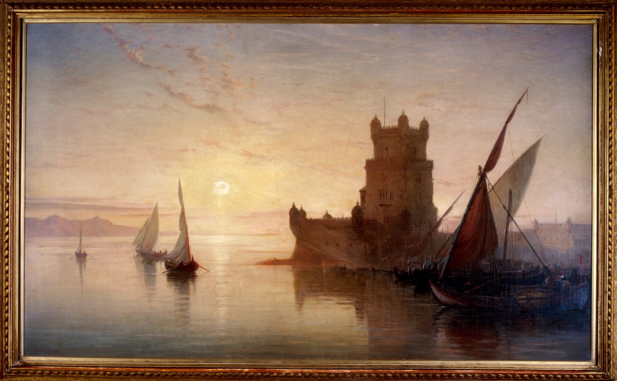 Lissabon - Balems slott, 1850. av Frank Dillon