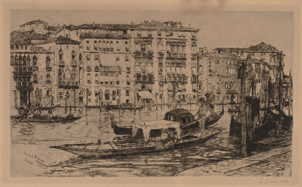 Canal Grande, Venedig, 1889. av Frank Duveneck