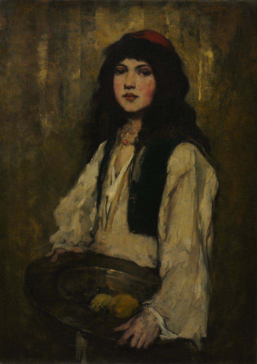 Den venetianska flickan, ca. 1880. av Frank Duveneck