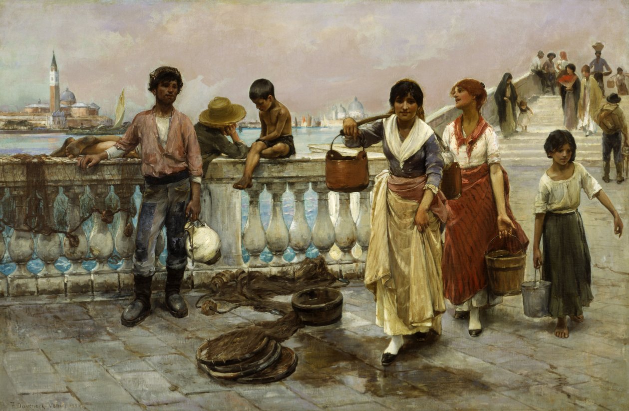 Vattenbärare, Venedig, 1884. av Frank Duveneck