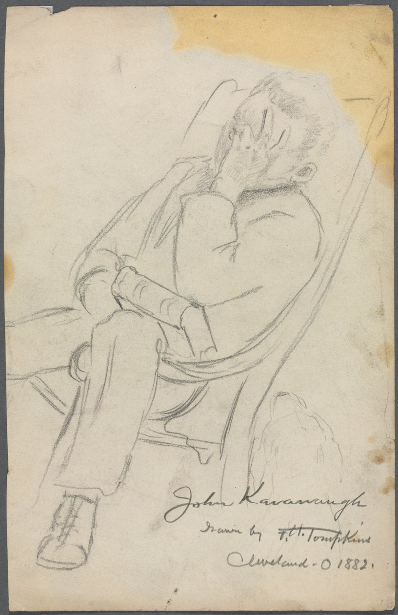 Skiss av John Kavanaugh, 1882. av Frank H. Tompkins