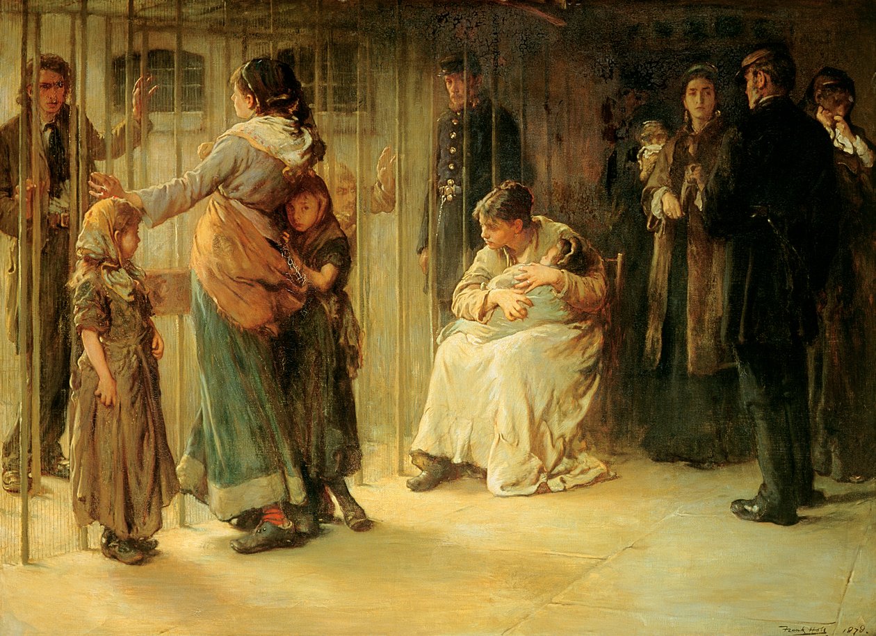 Newgate: Införd för rättegång, 1878 av Frank Holl