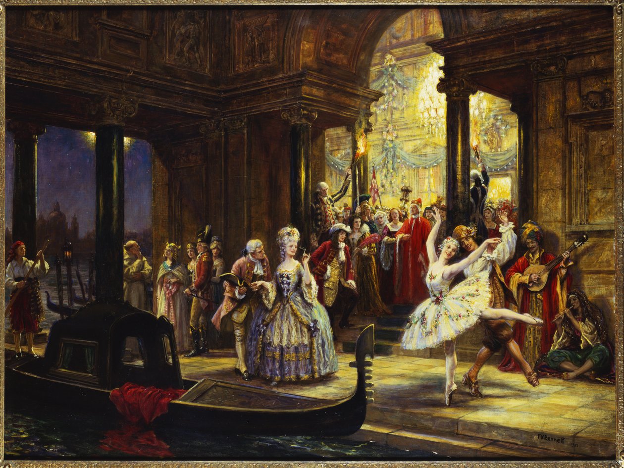 The Masked Ball, Venedig av Frank Moss Bennett