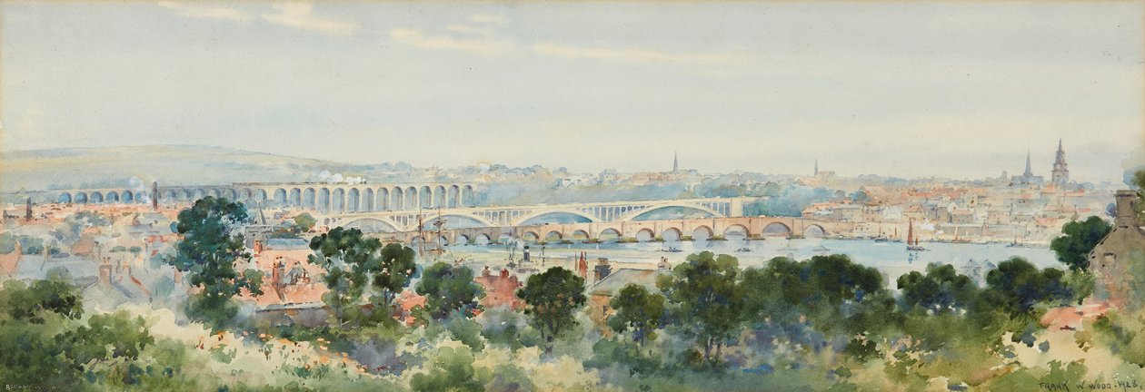Berwick on Tweed (akvarell) av Frank Watson Wood