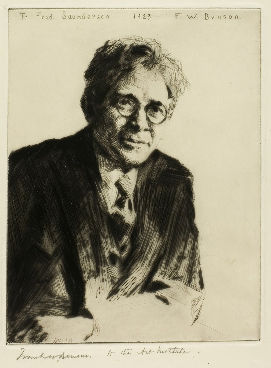 Porträtt för Fred Saunderson av Frank Weston Benson