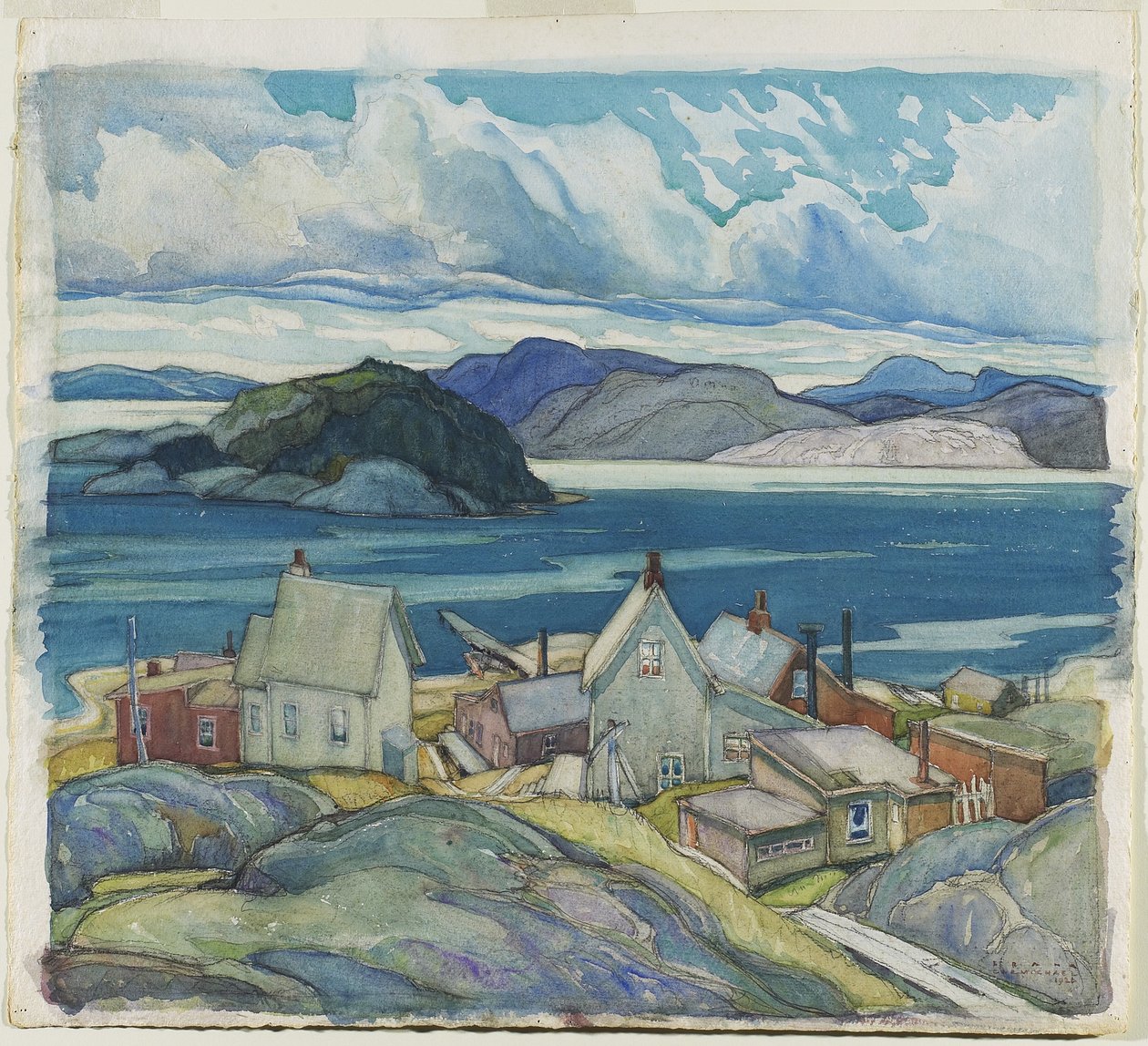 Jackfish Village, 1926 (wc och grafit på papper) av Franklin Carmichael