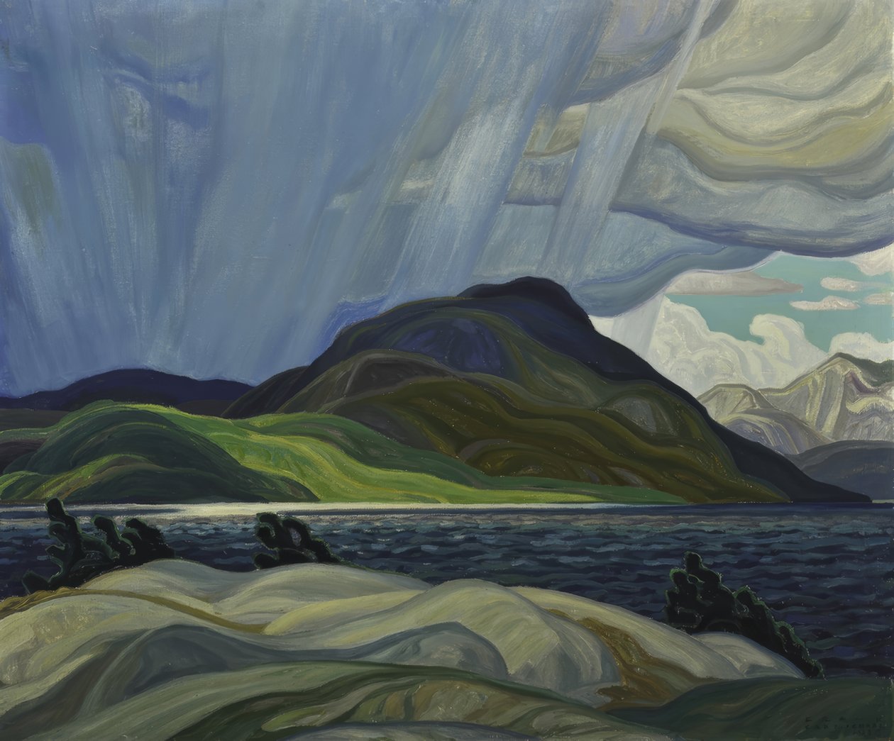 Sjön Wabagishik av Franklin Carmichael
