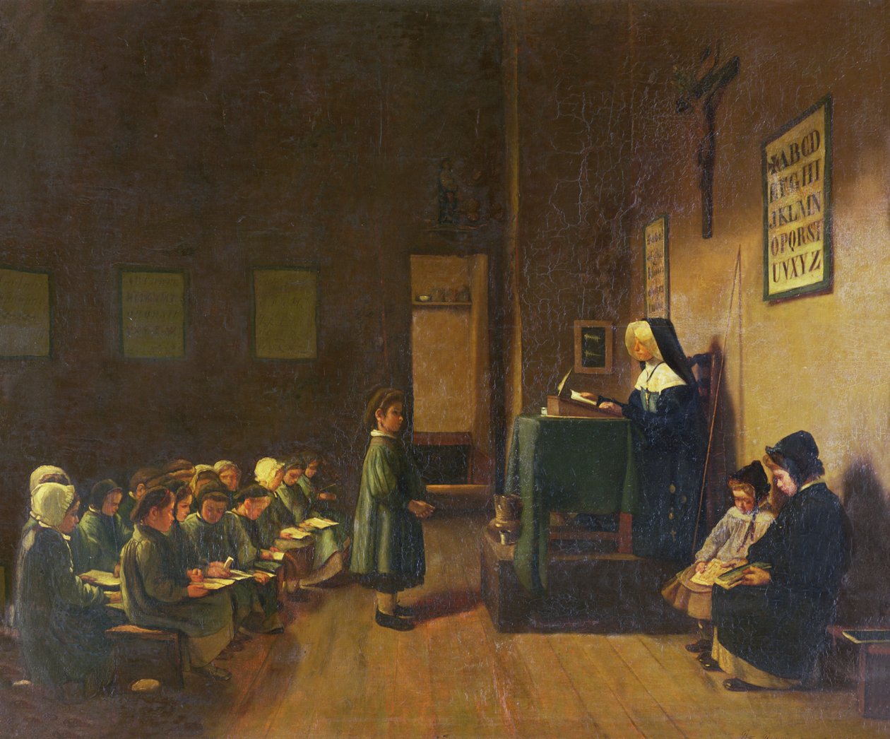 Skolrummet, 1876 av François Bonvin