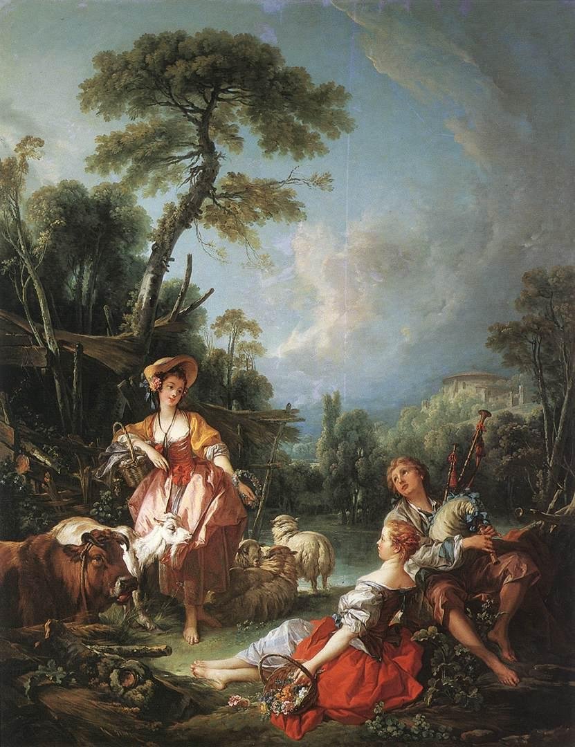 A Summer Pastoral av François Boucher