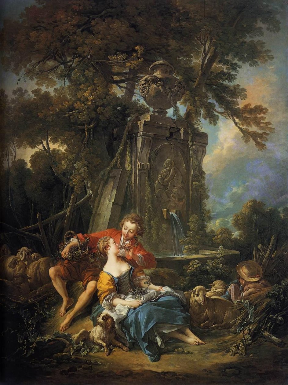 An Autumn Pastoral av François Boucher