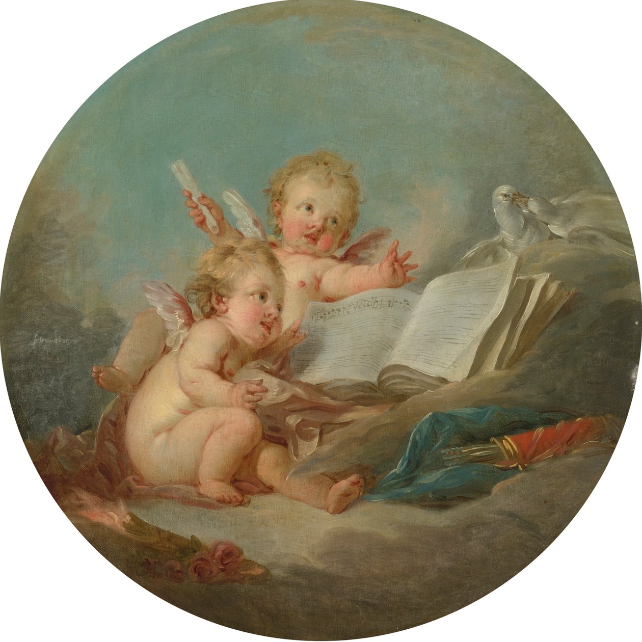 An allegory of music av François Boucher