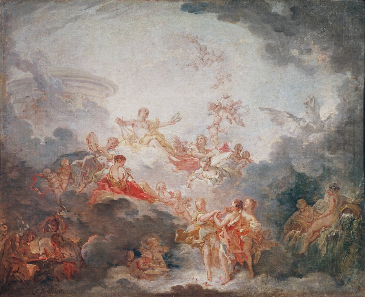 Apollo Crowning the Arts, c.1763-70 av François Boucher