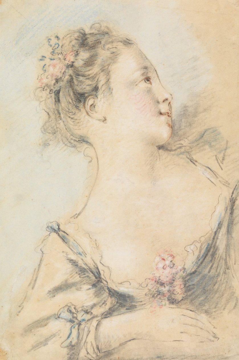 Byst av en ung flicka av François Boucher