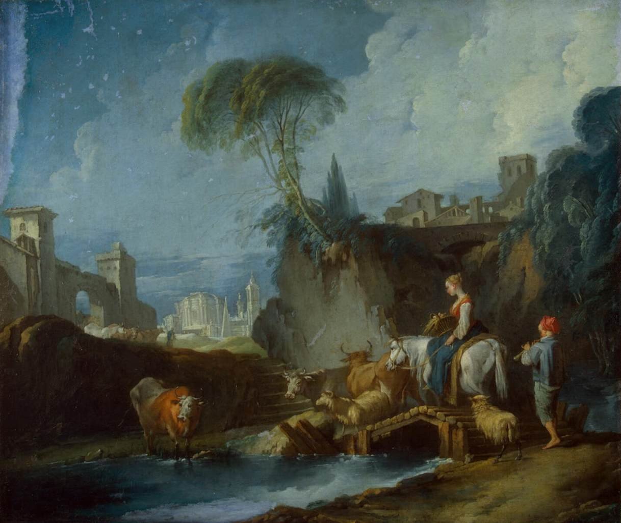 Crossing the Bridge av François Boucher