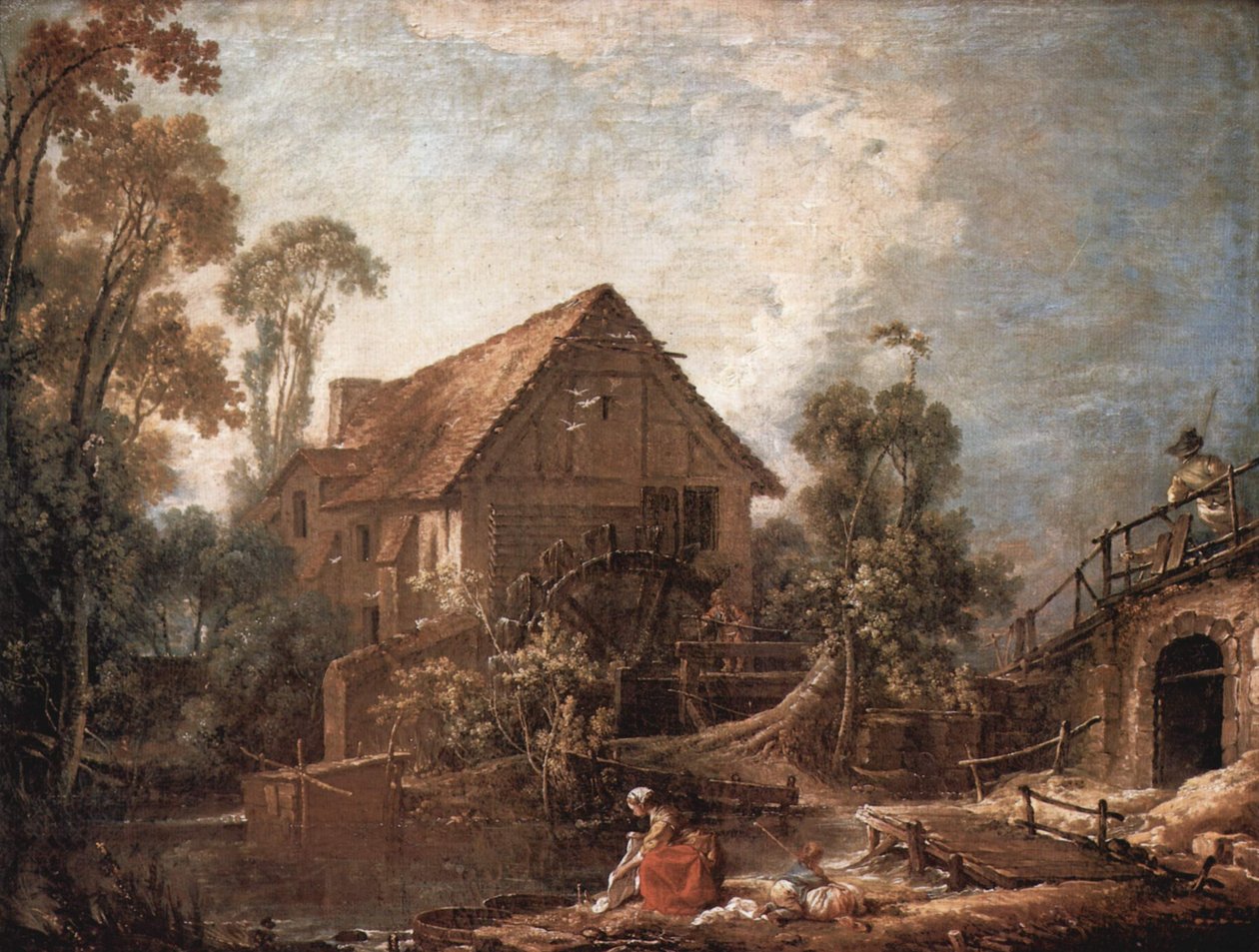 Die Mühle av François Boucher