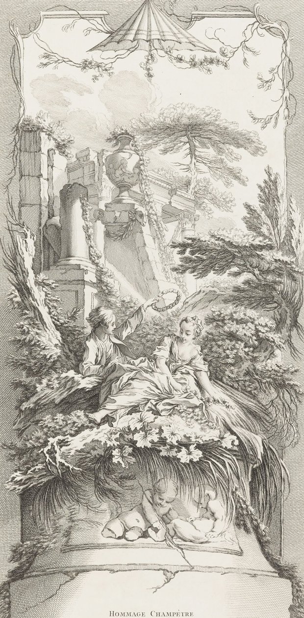 Hommage Champeter (Pastoral) i New Pieces for Screens (New Concepts for Screens) av François Boucher