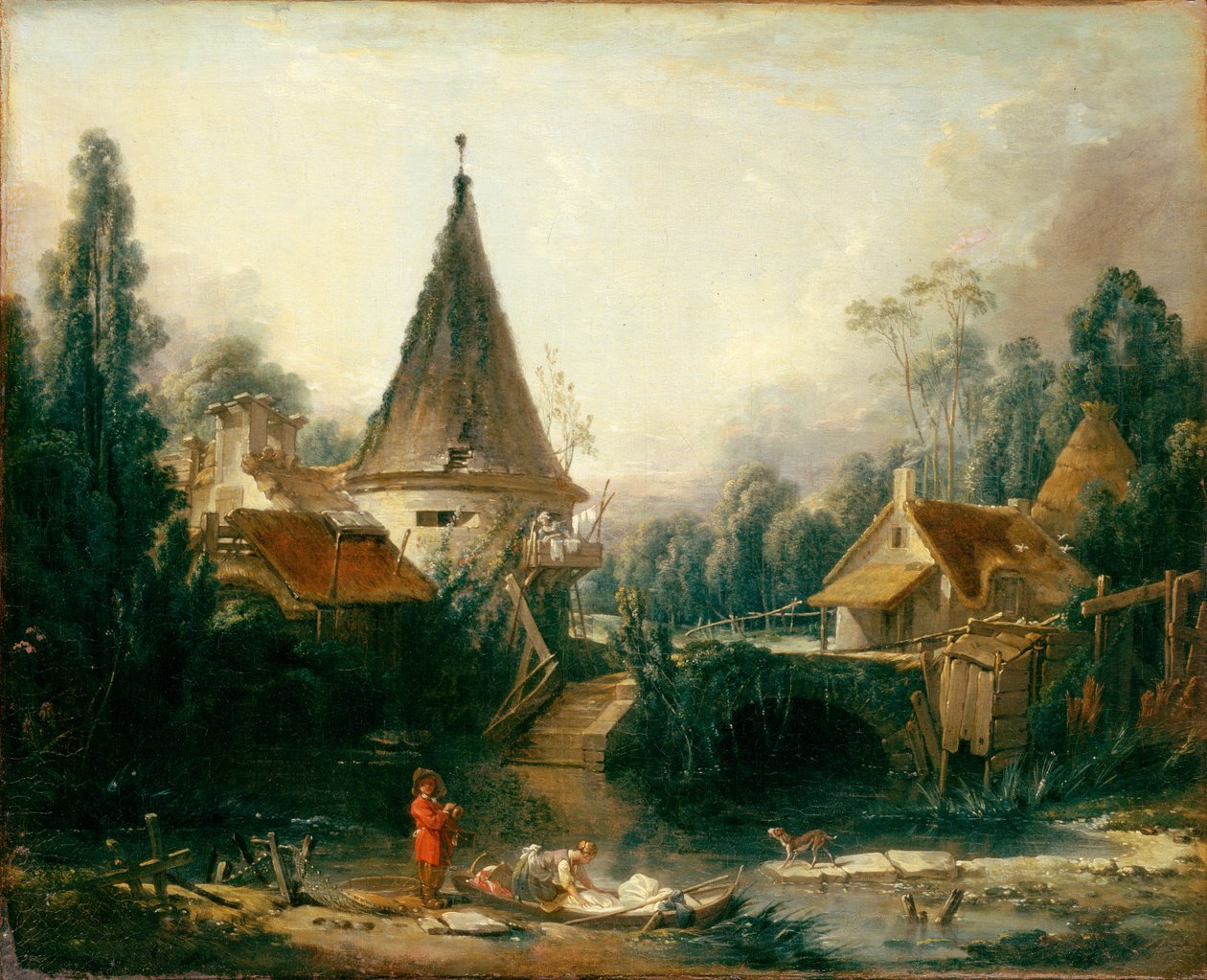 Paysage près de Beauvais av François Boucher