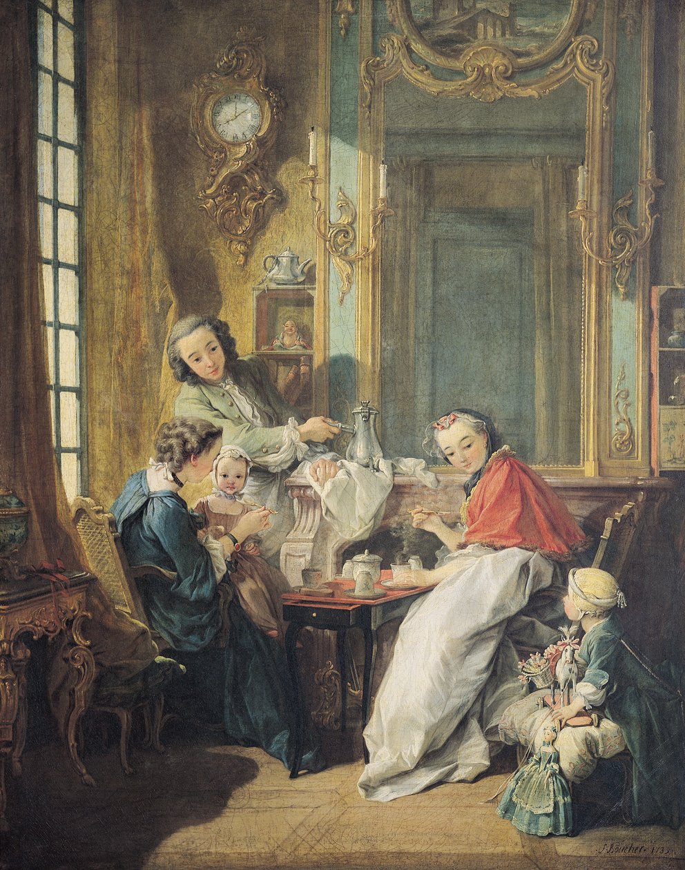 Eftermiddagsmåltidet, 1739 swed av François Boucher