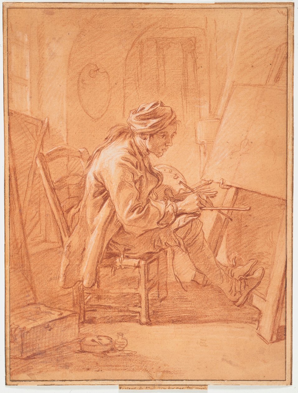 The Artist in His Studio  av François Boucher